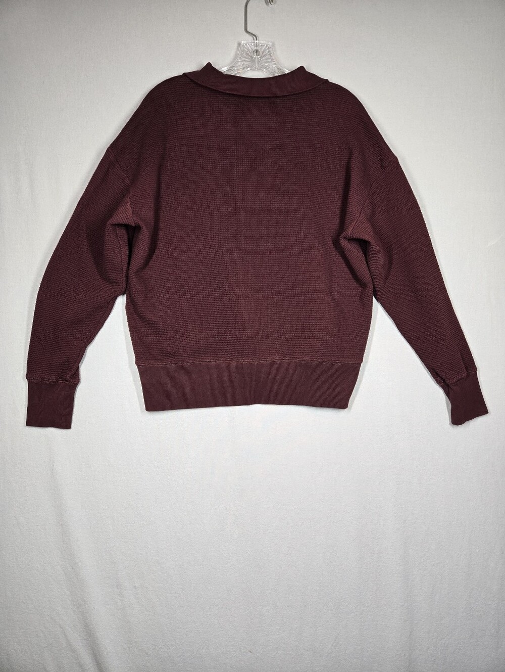 Negative Underwear Waffle Knit Pullover Top Women's Large Garnet - Picture 2 of 12